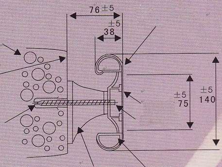 醫院防撞扶手安裝說明-扶手結構圖示
