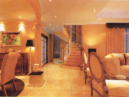 大戶(hù)型宜選弧形樓梯